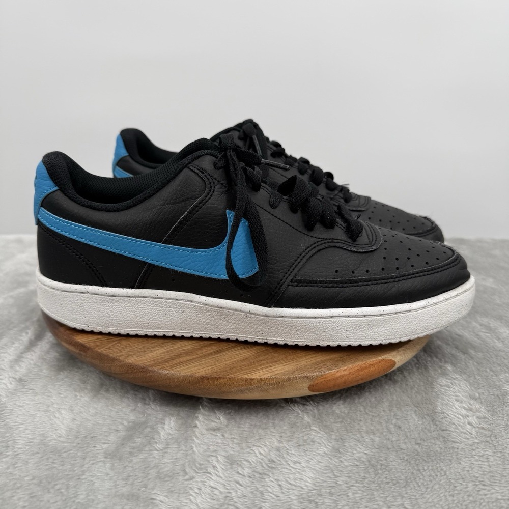 Nike Court Vision Shoe Sneaker Next Nature Low Black Laser Blue Men 9 DH2987-005